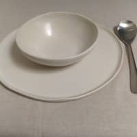 Bol et assiette en grès