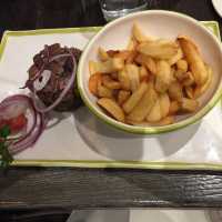 Assiette et bol à frites