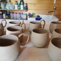 Tasses en séchage