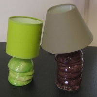 Paire de lampes en faïence