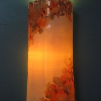 Applique en porcelaine Cosmos orange