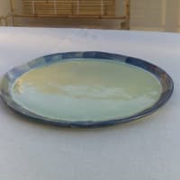 Plat rond vert liseret