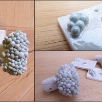 Poignée de porte ovale bleue