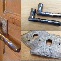 Poignée de porte brune