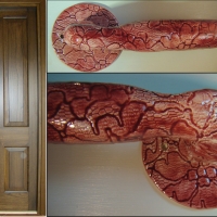 Poignée de porte rose