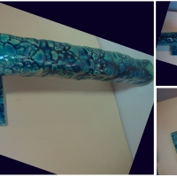 Poignée de porte bleue