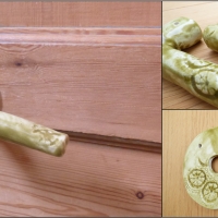 Poignée de porte verte