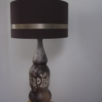 Lampe en grès enfumé