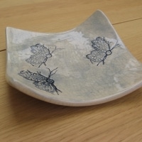 Repose savon Imprimé bleu