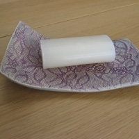 Repose savon imprimé mauve